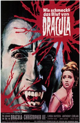 Framed Taste the Blood of Dracula Print