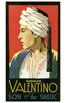 Framed Son of the Sheik With Rudolph Valentino Print