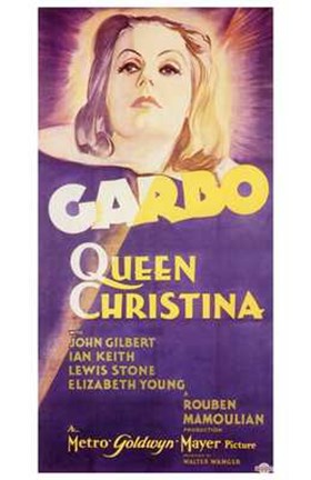 Framed Queen Christina Garbo Print