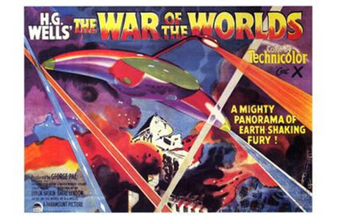 Framed War of the Worlds H.G. Wells Print