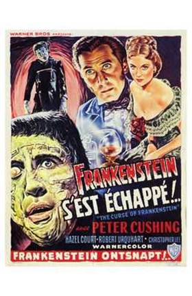 Framed Curse of Frankenstein Print