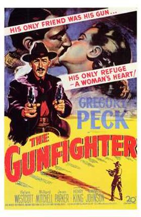 Framed Gunfighter Gregory Peck Print