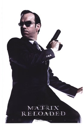 Framed Matrix Reloaded Hugo Weaving as Agent Smith Print