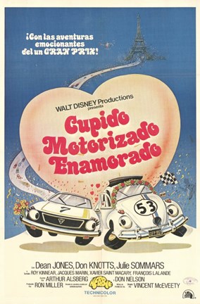 Framed Herbie Goes to Monte Carlo Spanish Print