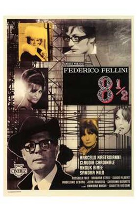 Framed 8 1/2 Federico Fellini Print