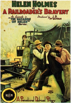 Framed Railroader&#39;s Bravery  a Print
