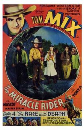 Framed Miracle Rider Tom Mix The Race with Death Print