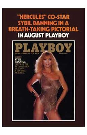 Framed Playboy - Cybil Danning Print
