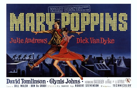 Framed Mary Poppins Broadway Print