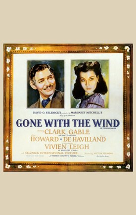 Framed Gone with the Wind Framed Clark Gable &amp; Vivien Leigh Print