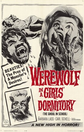Framed Werewolf in a Girls Dormitory Print