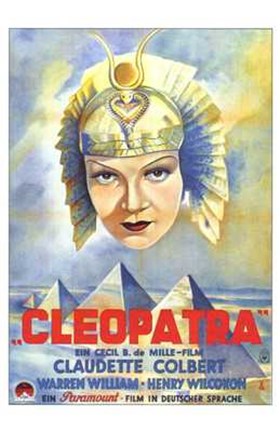 Framed Cleopatra Claudette Colbert Print