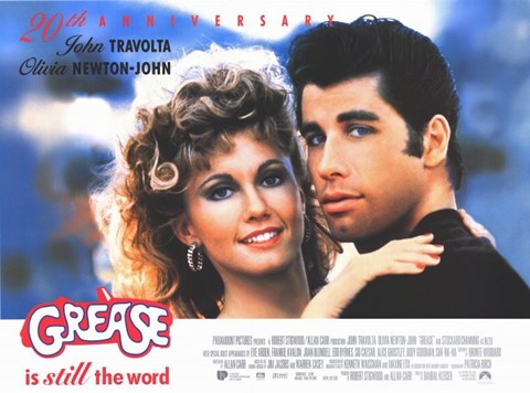 Framed Grease Travolta &amp; Newton-John Print