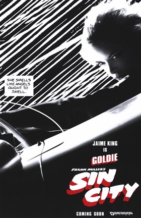 Framed Sin City Jaime King as Goldie Print