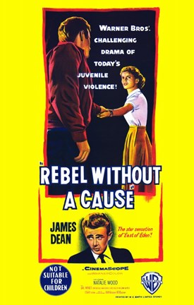 Framed Rebel Without a Cause Bright Yellow Print