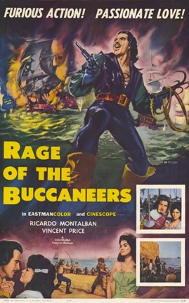 Framed Rage of the Buccaneers Print