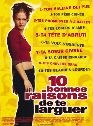 Framed Ten Things I Hate About You (French) Print
