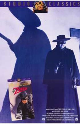 Framed Mark of Zorro Silhouette Print