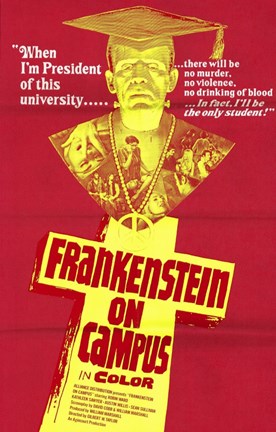 Framed Doctor Frankenstein on Campus Print