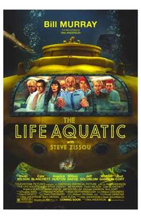 Framed Life Aquatic with Steve Zissou Movie Print
