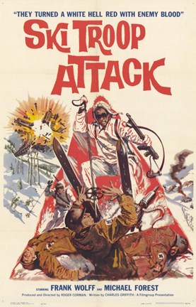 Framed Ski Troop Attack Print