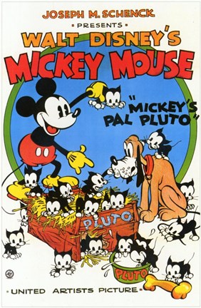 Framed Mickey&#39;s Pal Pluto Print