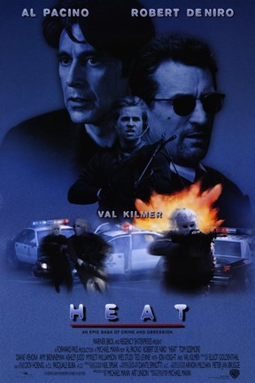 Framed Heat Al Pacino &amp; Robert De Niro Print