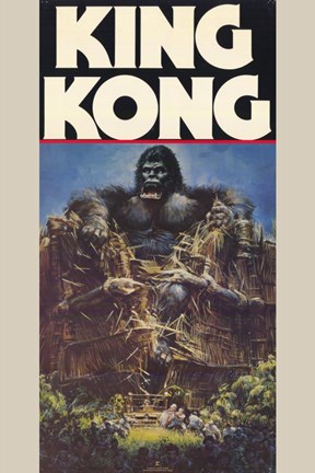 Framed King Kong Crushing Train I Print