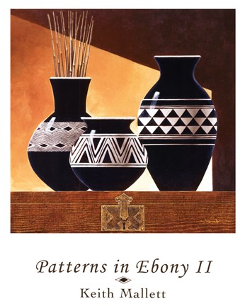 Framed Patterns in Ebony II Print
