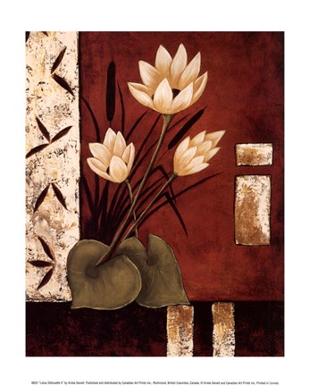 Framed Lotus Silhouette II Print