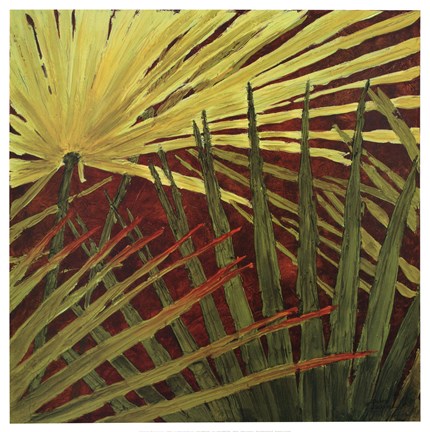 Framed Three Palms, Panel B Print