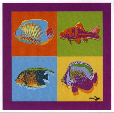 Framed Happy Fishes Print