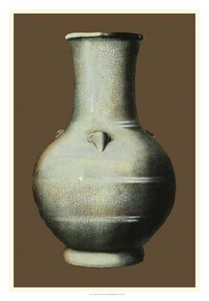 Framed Aquamarine Vase II Print