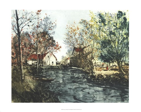 Framed Autumn Landscape III Print