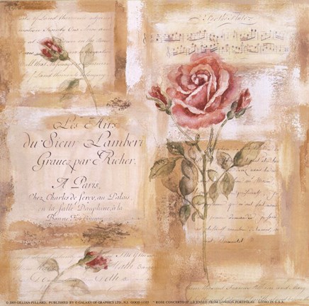 Framed Rose Concerto II Print
