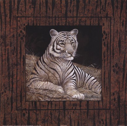 Framed White Tiger Print