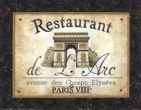 Framed Restaurant de l&#39;Arc Print