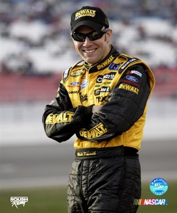 Framed Matt Kenseth portrait with arms crossed and big grin Print
