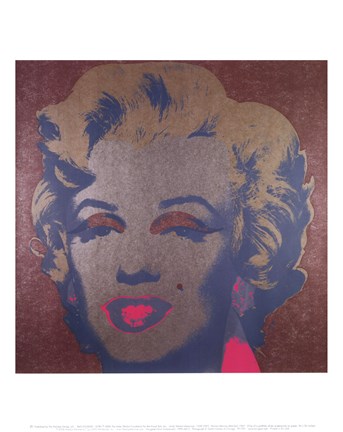 Framed Marilyn, 1967 (on silver ground) Print