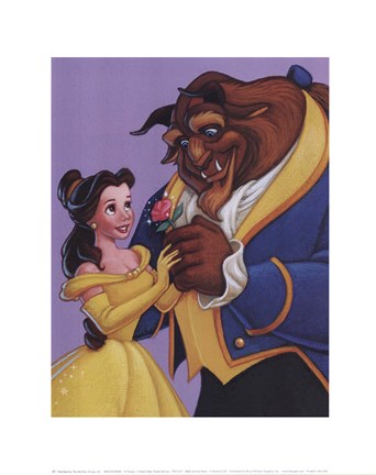 Framed Belle and the Beast - A Romantic Gift Print