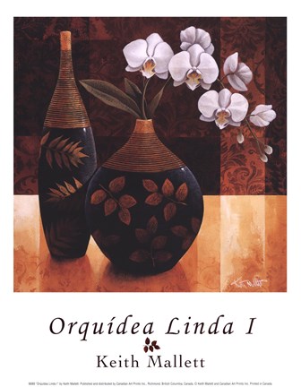Framed Orqudea Linda I Print