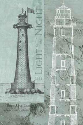 Framed Eddystone Lighthouse Print