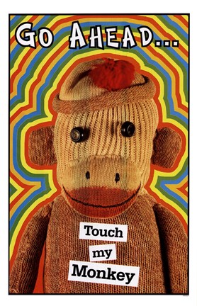 Framed Touch My Monkey Print
