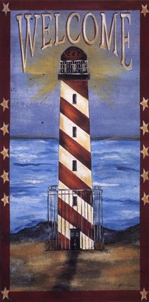 Framed Welcome - Lighthouse Print