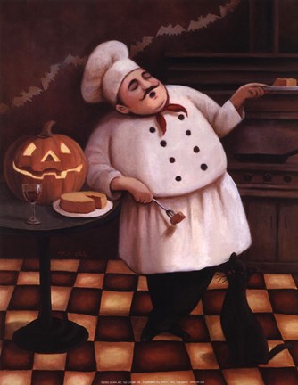 Framed Halloween Chef I Print