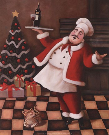 Framed Christmas Chef II Print