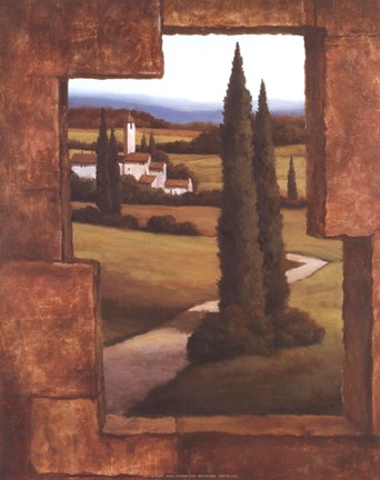 Framed Tuscan Villa II Print