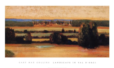 Framed Landscape In Val D&#39;Orcia Print
