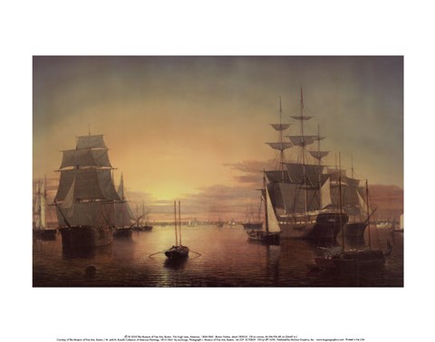 Framed Boston Harbor, about 1850-55 Print