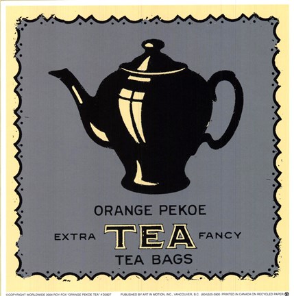 Framed Orange Pekoe Tea Print